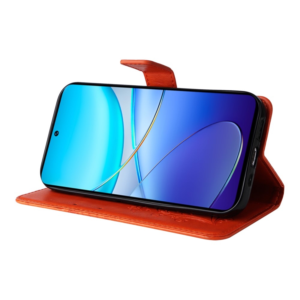 Nagy pillangó könyv tok Vivo V40 SE 4G/5G - narancssárga
