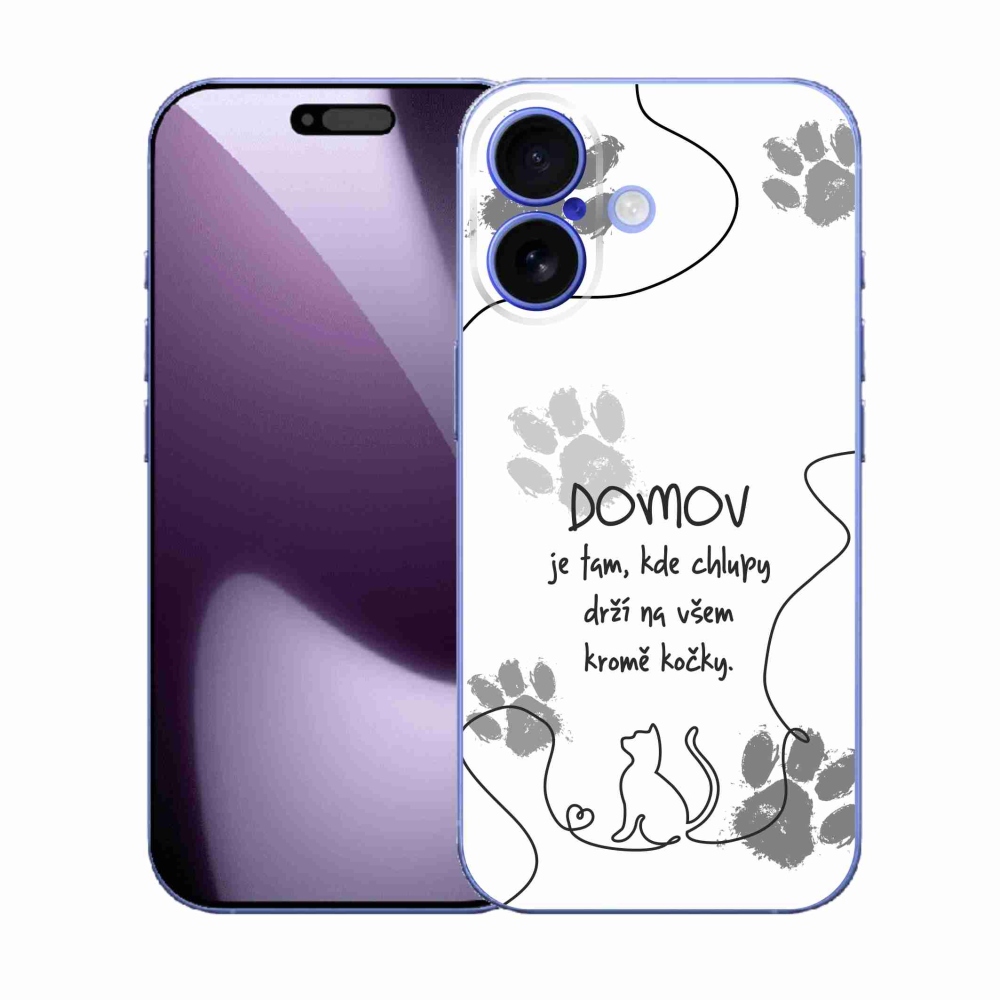 Gél borító mmCase iPhone 17 készülékhez - macska motívum fehér háttérrel