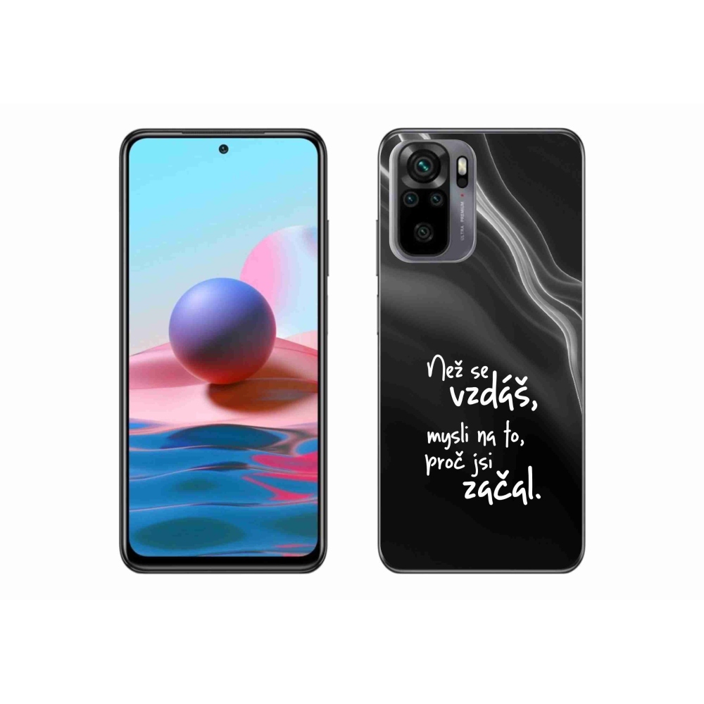 Gél borító mmCase a Xiaomi Redmi Note 10S-hez - idézet 2 fekete háttér