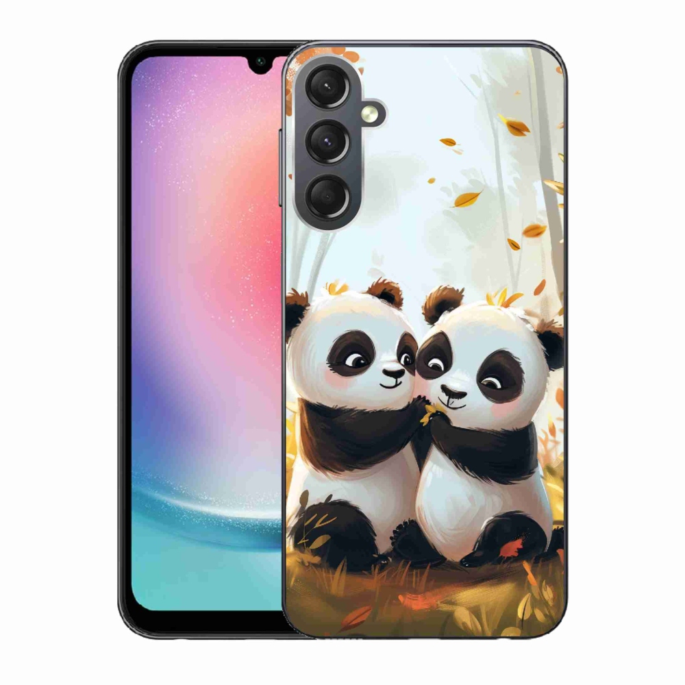 Zselés borítás mmCase Samsung Galaxy A24 készülékhez - pandák