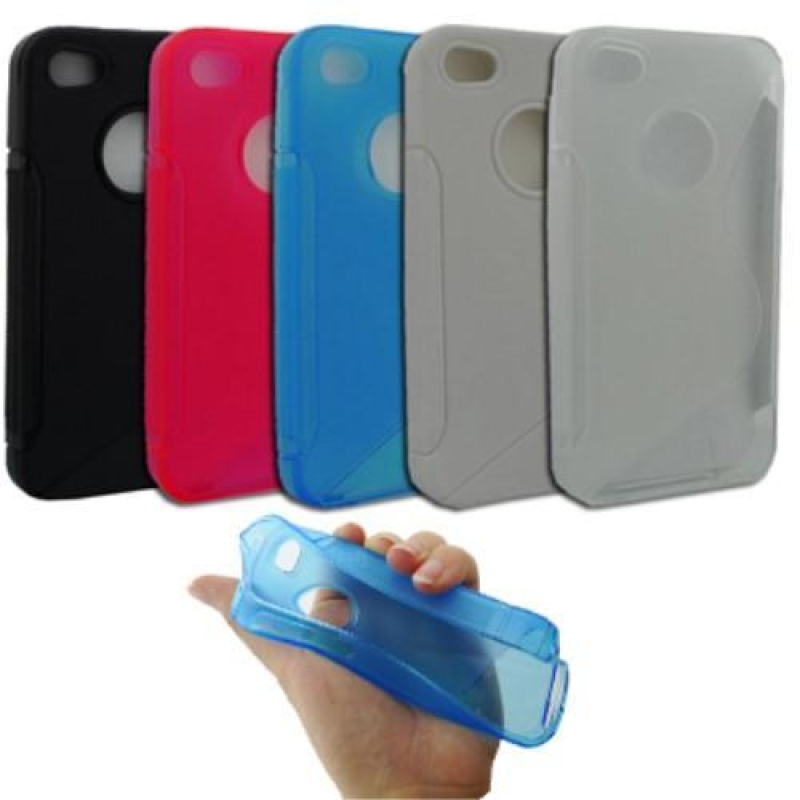 S-line zselés tok iPhone 4 és iPhone 4s készülékhez - rózsaszínű