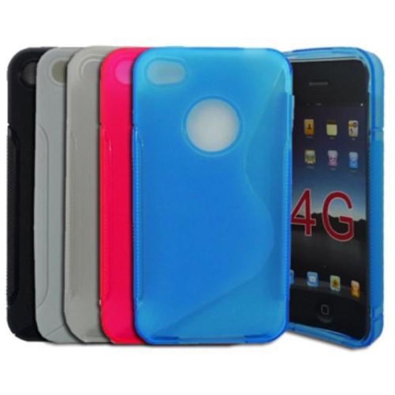 S-line zselés tok iPhone 4 és iPhone 4s készülékhez - rózsaszínű