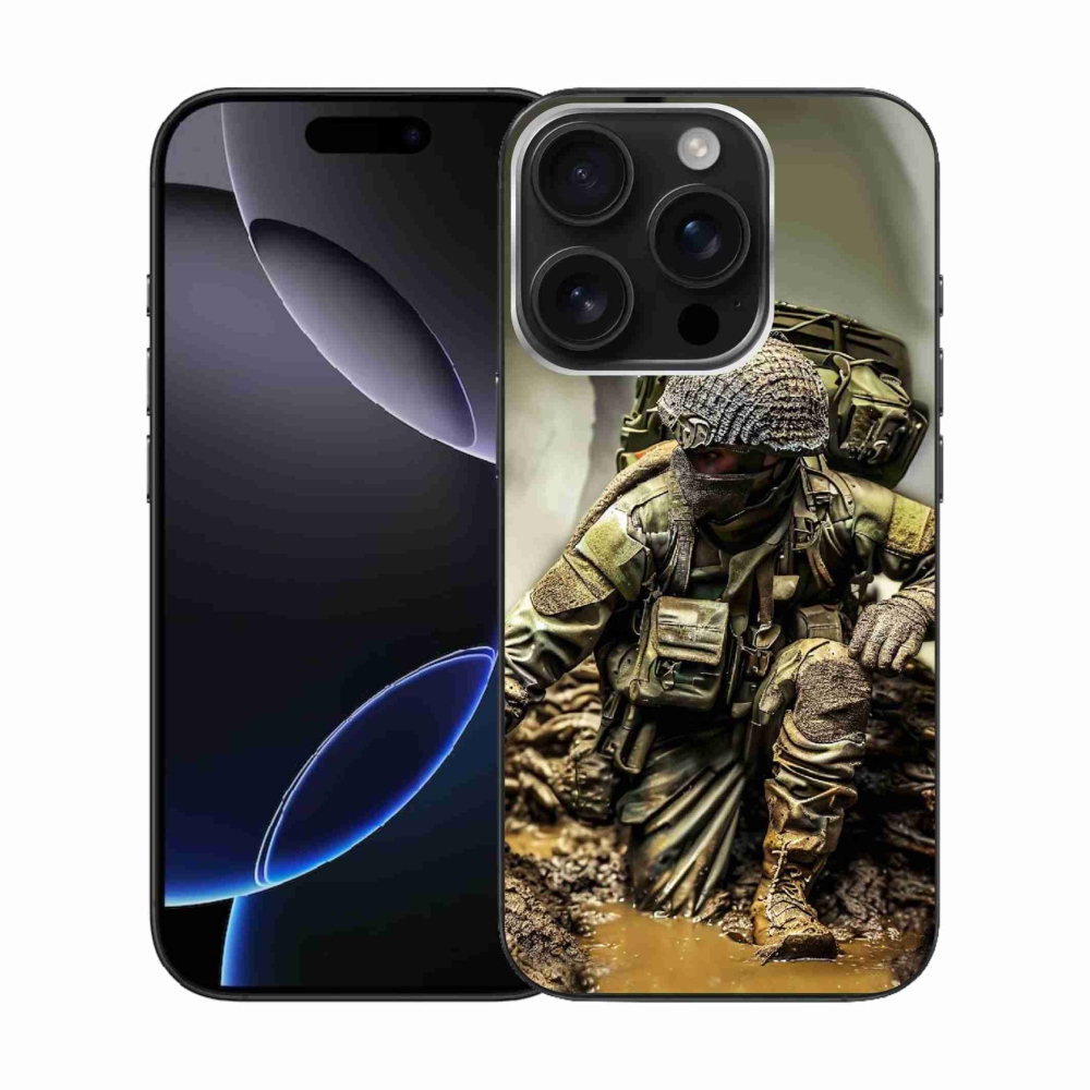 Gél védőburkolat mmCase iPhone 16 Pro készülékhez - katonás