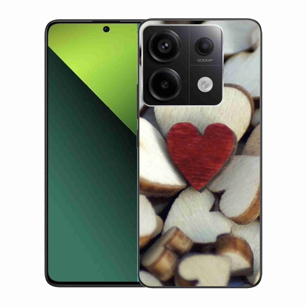 Gél borítás mmCase a Xiaomi Redmi Note 13 Pro 5G/Poco X6 5G számára - gravírozott piros szívvel