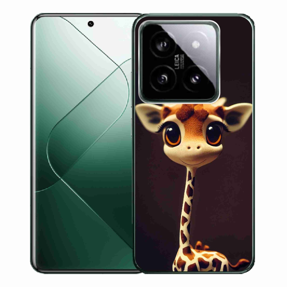 Gél borítás mmCase a Xiaomi 14 Pro számára - kis zsiráf