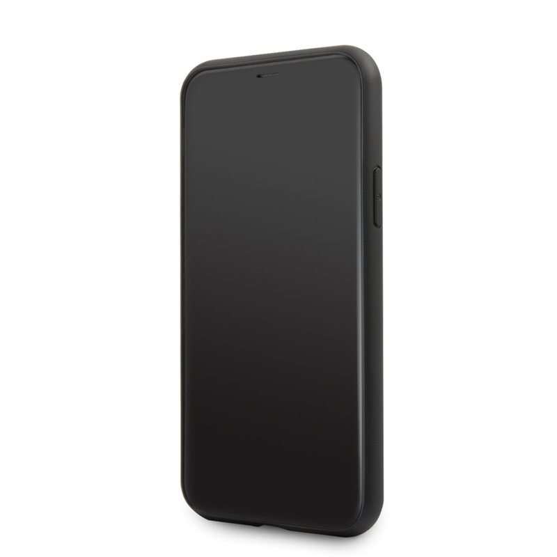 Karl Lagerfeld PU Saffiano Karl és Choupette NFT hátlap iPhone 11-hez Fekete