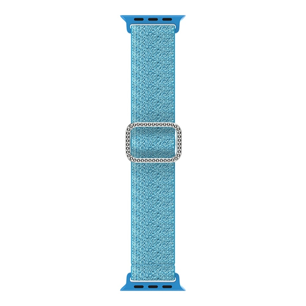 Dekor nejlon szíj Apple Watch Ultra/Ultra 2 49mm/SE/SE 2022/2023 44mm/9/8/7 45mm/6/5/4 44mm/3/2/1 42 mm-es Apple Watch Ultra/Ultra 2 49mm/SE/SE 2022/2023 44mm/9/8/7 45mm/6/5/4 44mm/3/2/1 42 mm - kék