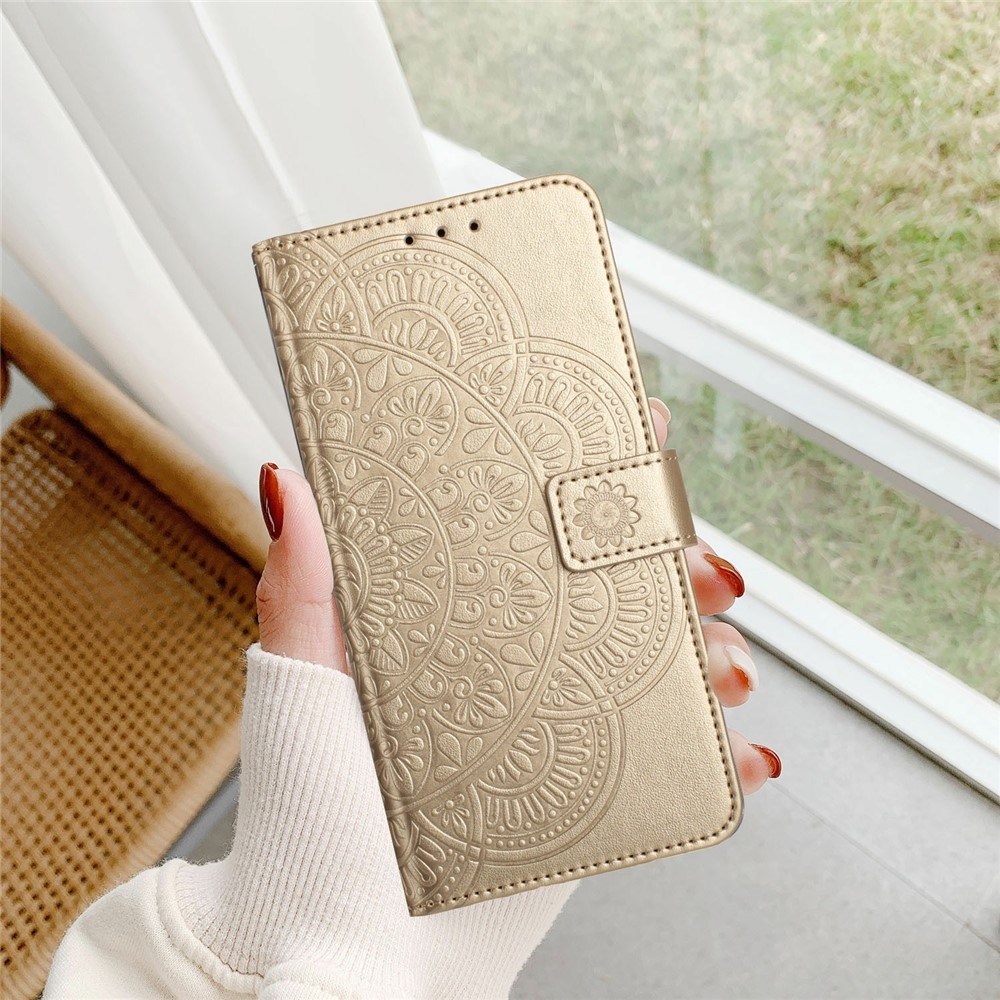 Mandala könyv tok Xiaomi 15T-hez - arany színű