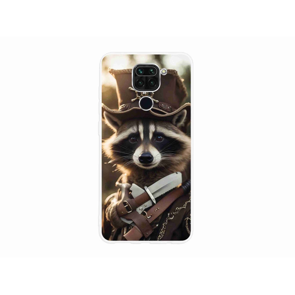 Gél borító mmCase a Xiaomi Redmi Note 9-hez - mosómedve egyenruhában