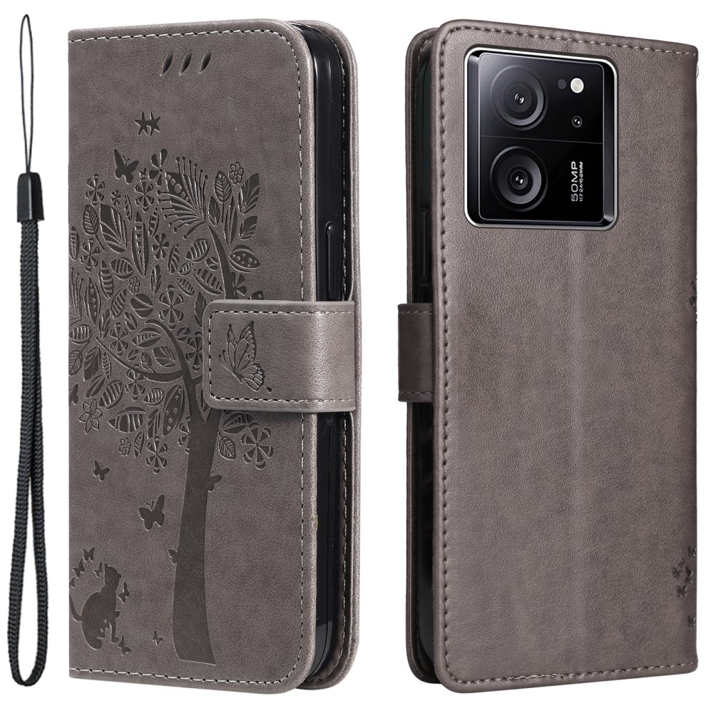 Fa könyv tok Xiaomi 13T/13T Pro-hoz - szürke