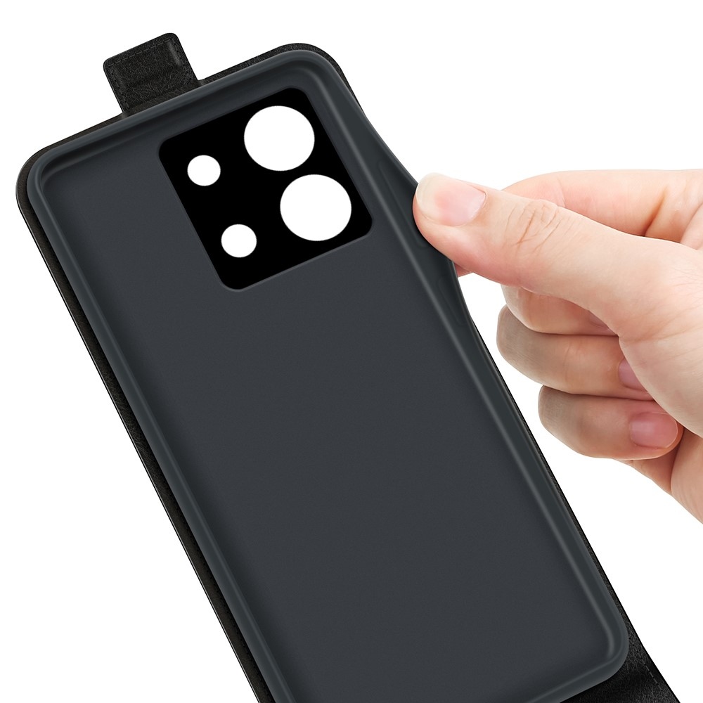 Függőleges flip tok Xiaomi Redmi Note 13 5G-hez - fekete