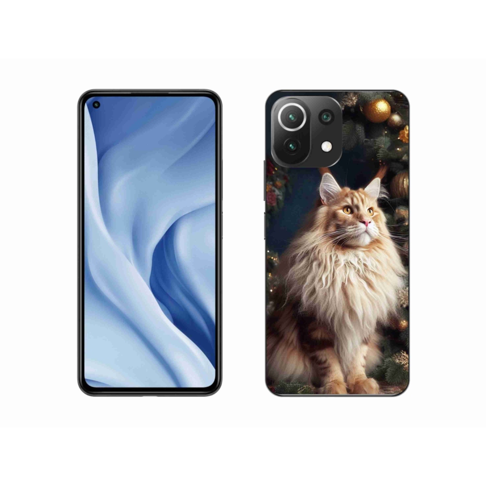 Gél borító mmCase a Xiaomi 11 Lite 5G NE számára - macska a fánál