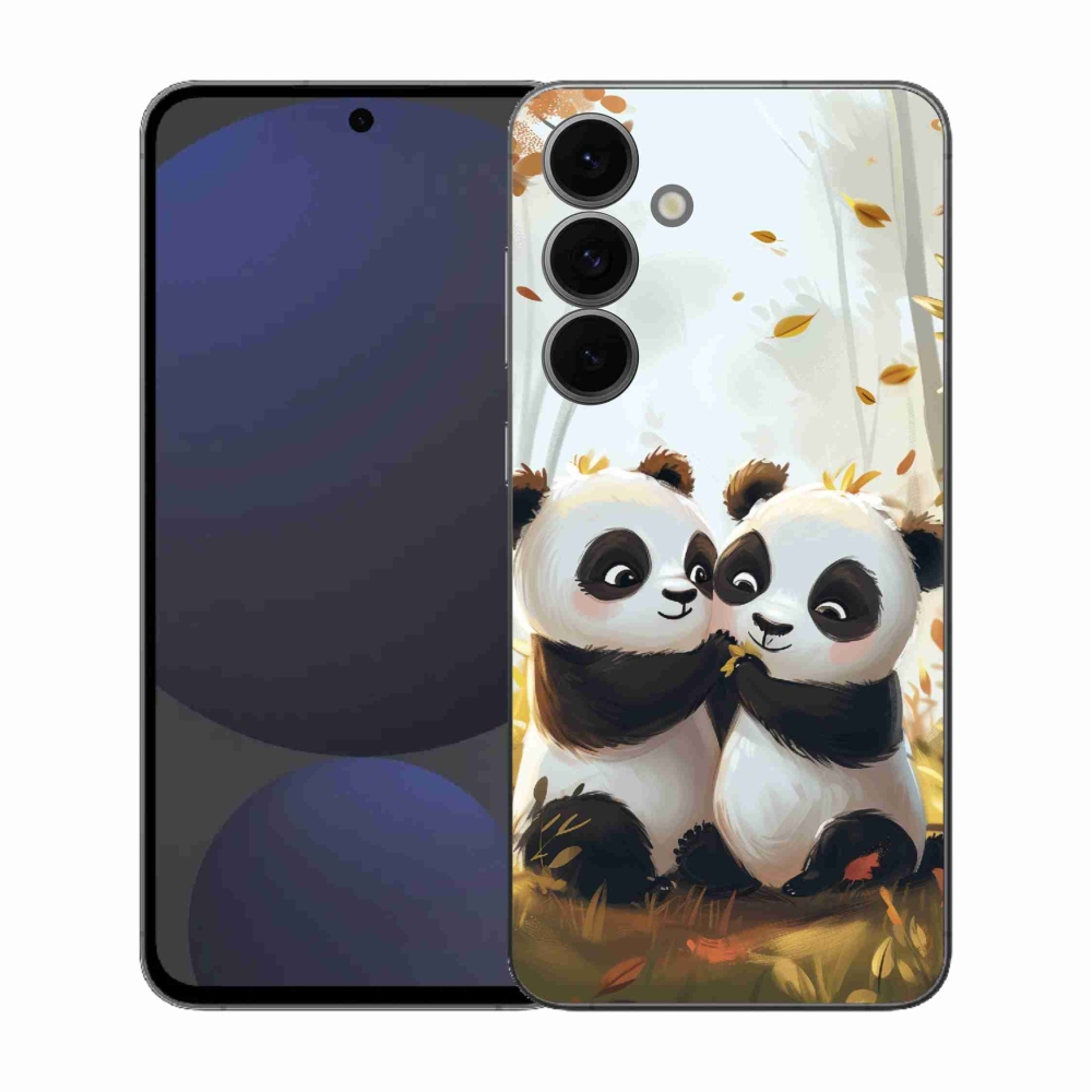 Gél védőhuzat mmCase Samsung Galaxy S25 FE készülékhez - pandák
