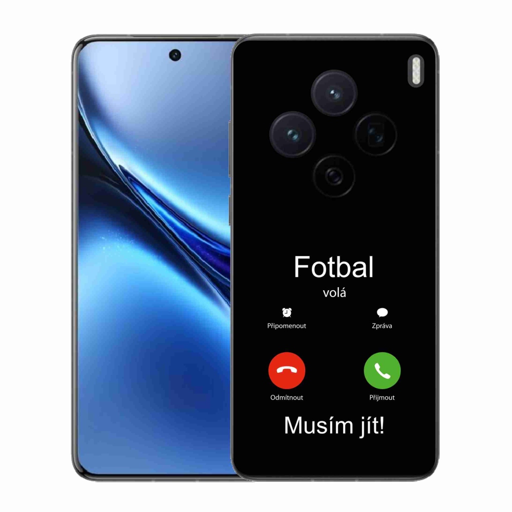 Gél borító mmCase a Vivo X200 5G-n - futballhívások fekete háttérrel