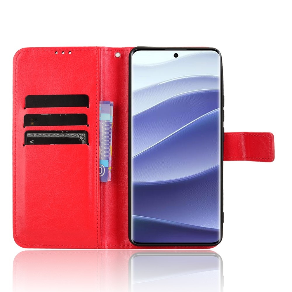 Őrült könyv tok Xiaomi Redmi Note 14 Pro 5G/Poco X7 5G/Note 14 Pro+ 5G - piros