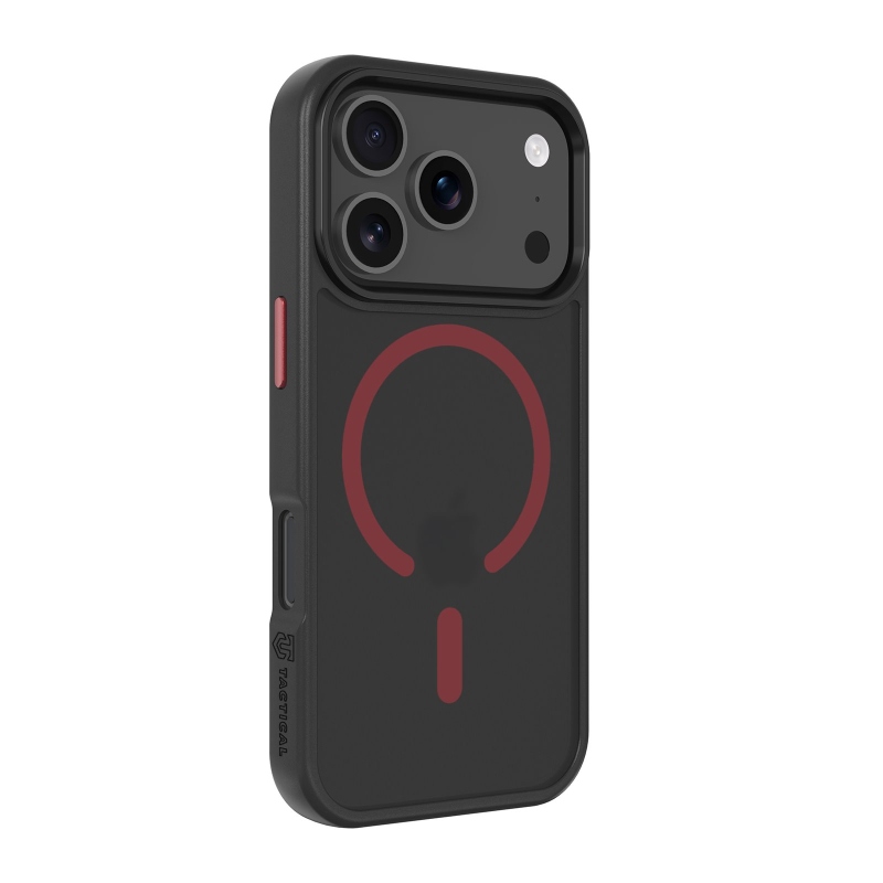 Taktikai MagForce Hyperstealth 2.0 borító iPhone 17 Pro fekete/piroshoz