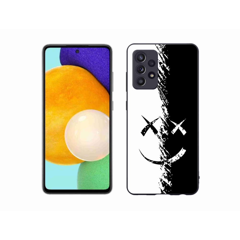 Zselés borítás mmCase Samsung Galaxy A52s 5G - fekete-fehér mosolygó