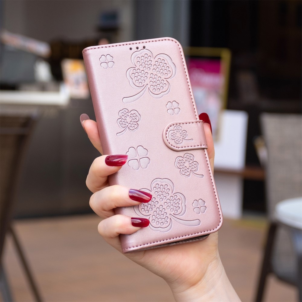 Clover könyv tok Xiaomi Redmi Note 14 Pro - rózsaszínű