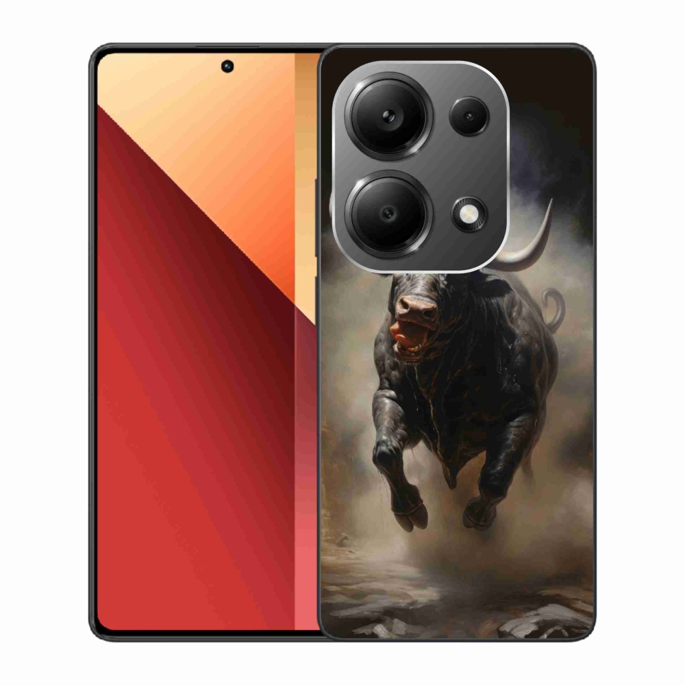 Gél borítás mmCase a Xiaomi Redmi Note 13 Pro 4G/Poco M6 Pro - dühös bika számára