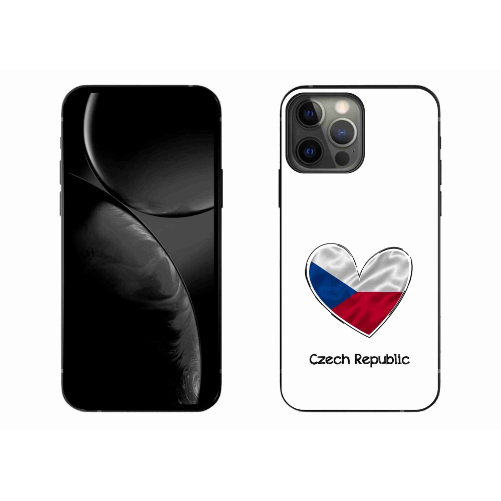 Gél borítás mmCase iPhone 13 Pro Max 6.7 készülékhez - zászló szív fehér háttérrel