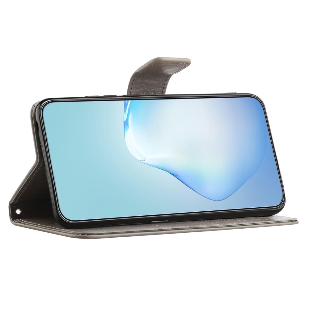 Fás könyv tok Samsung Galaxy S24+/S25+ készülékhez - szürke
