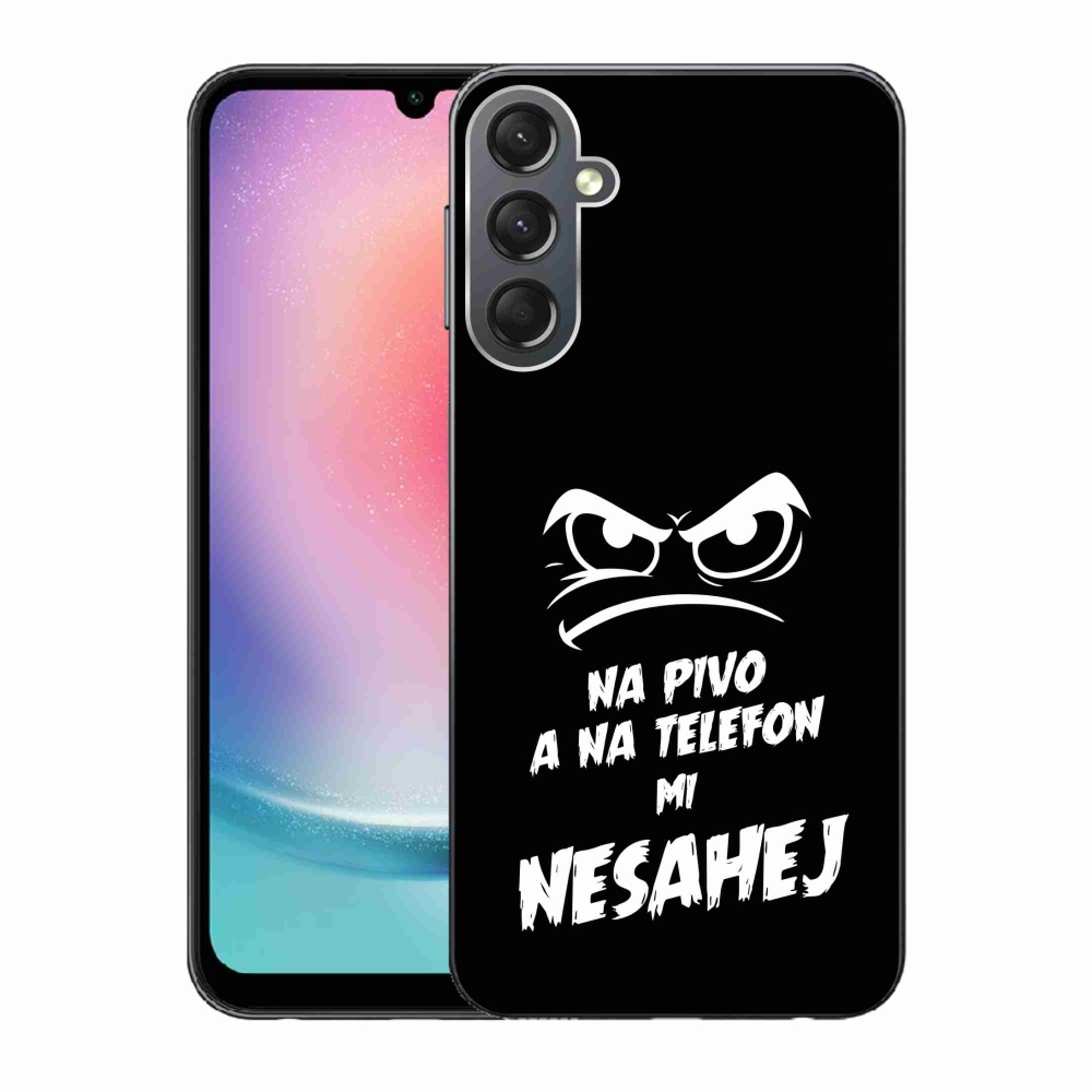 Gél borítás mmCase Samsung Galaxy A24 - sör motívum 2 fekete háttérrel