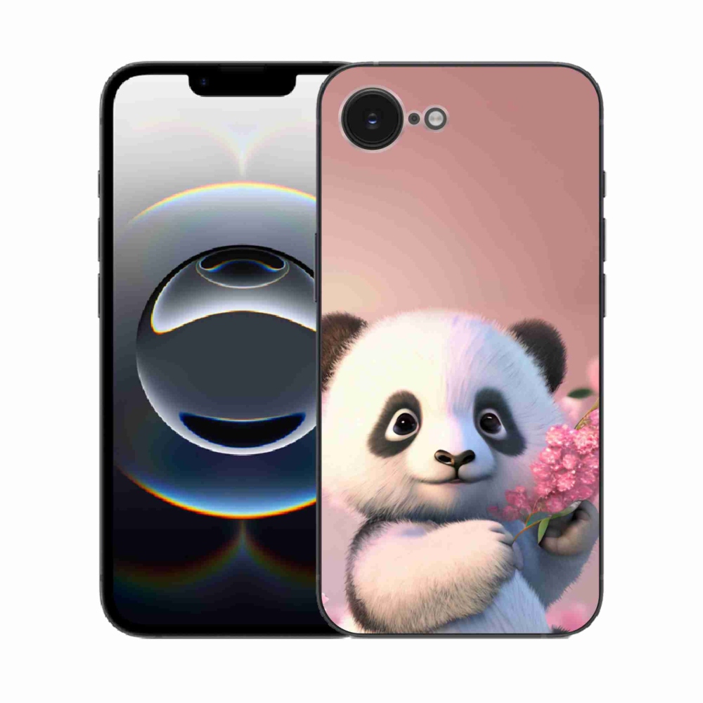 Gél borítás mmCase iPhone 16e készülékhez - aranyos panda