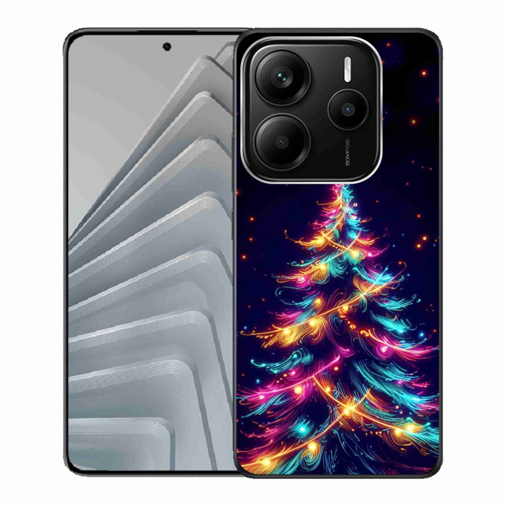 Gél borítás mmCase a Xiaomi Redmi Note 14 5G-hez - neon karácsonyfa