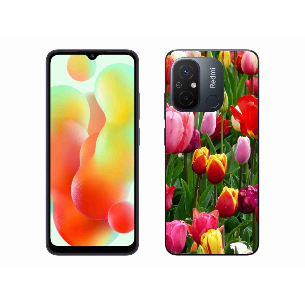 Gél borítás mmCase a Xiaomi Redmi 12C-hez - tulipánok