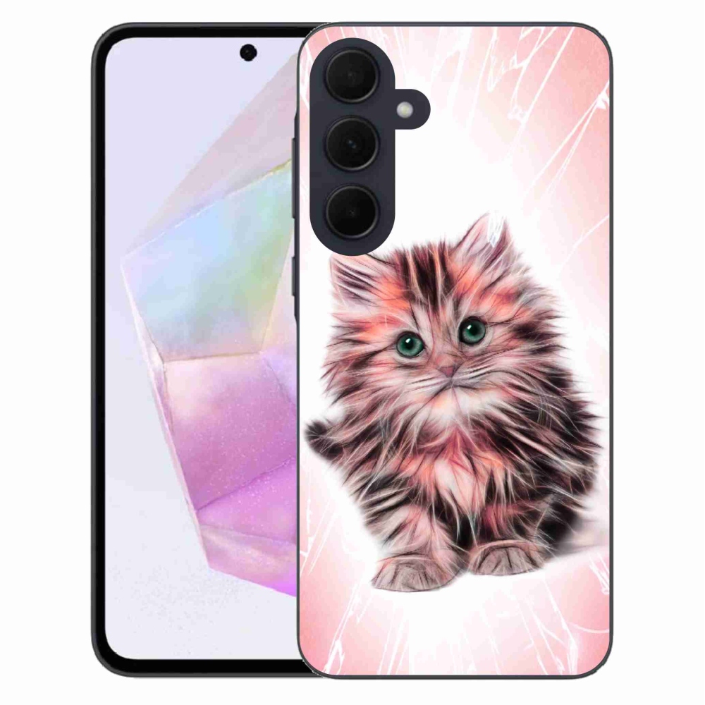 Gél borítás mmCase Samsung Galaxy A35 5G - aranyos cica - Samsung Galaxy A35 5G számára