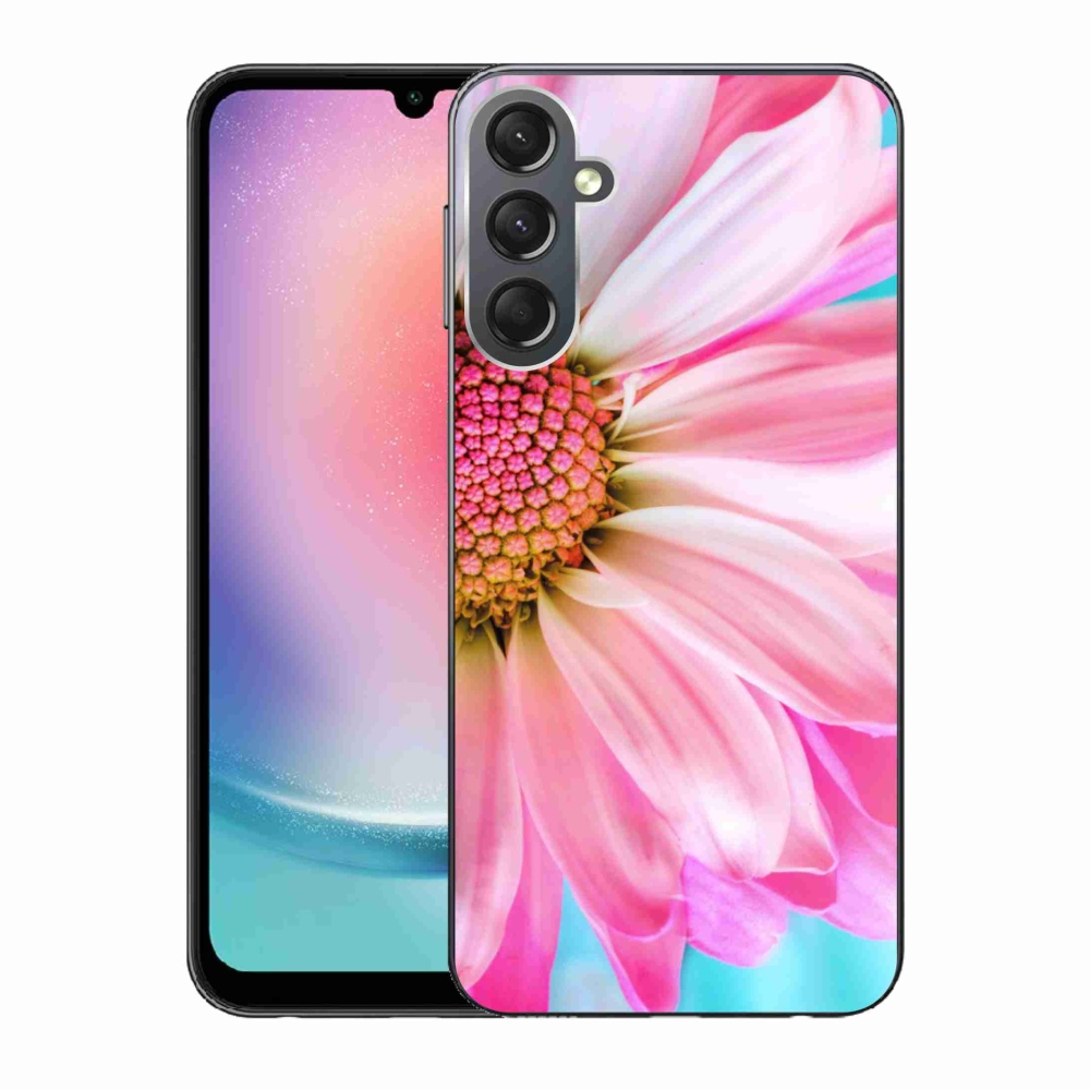 Gél védőhuzat mmCase Samsung Galaxy A24 készülékhez - rózsaszín virág