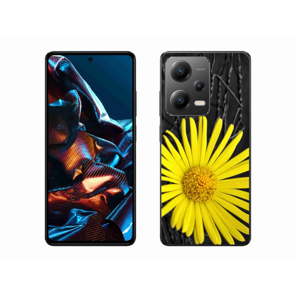 Gél borítás mmCase a Xiaomi Redmi Note 12 Pro 5G-hez - sárga virág