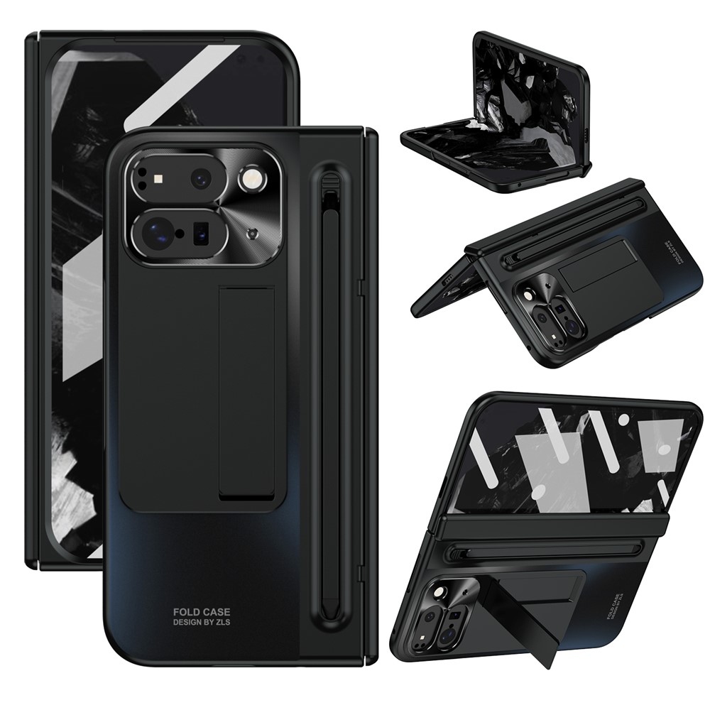 Pántos műanyag borítás tollal és képernyővédővel a Google Pixel 10 Pro Fold-hoz - fekete