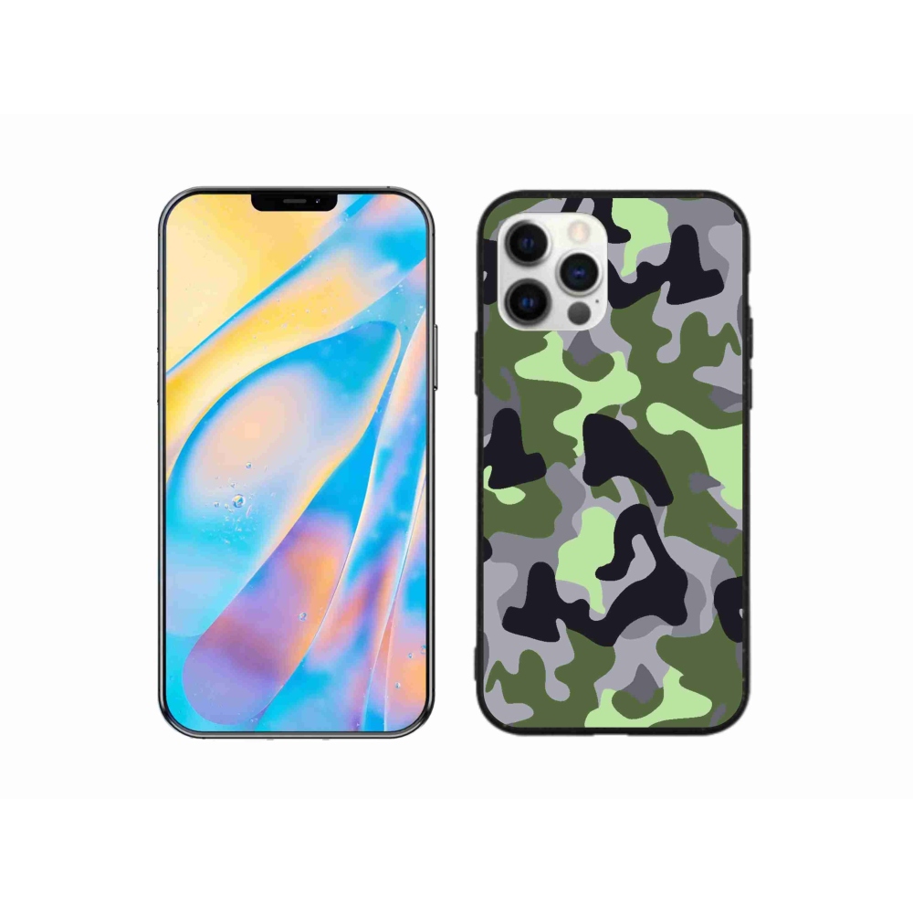 Gél borítás mmCase iPhone 12 készülékhez - terepszínű minta 7