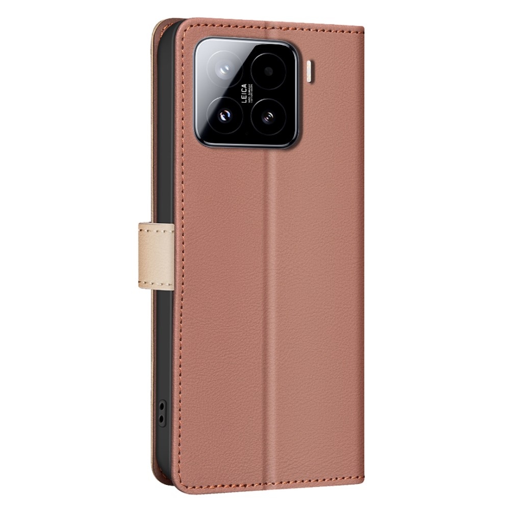 BNF DUO könyvtáska Xiaomi 15 Pro-hoz - barna