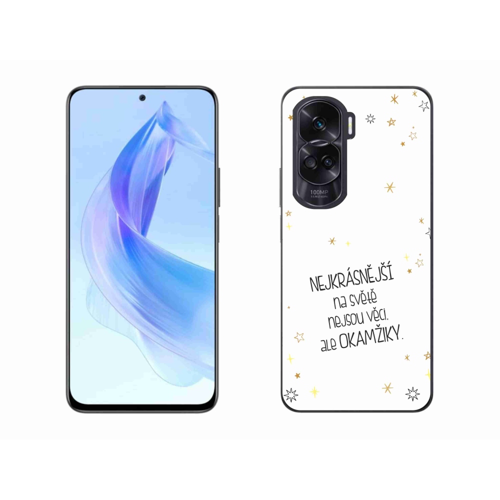 Zselés borítás mmCase a Honor 90 Lite készülékhez - idézet 4 fehér háttér