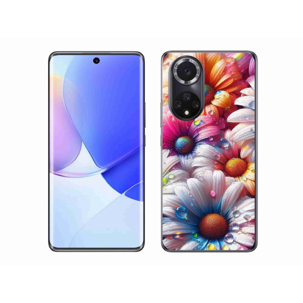 Zselés borító mmCase a Honor 50 - színes margarétákhoz