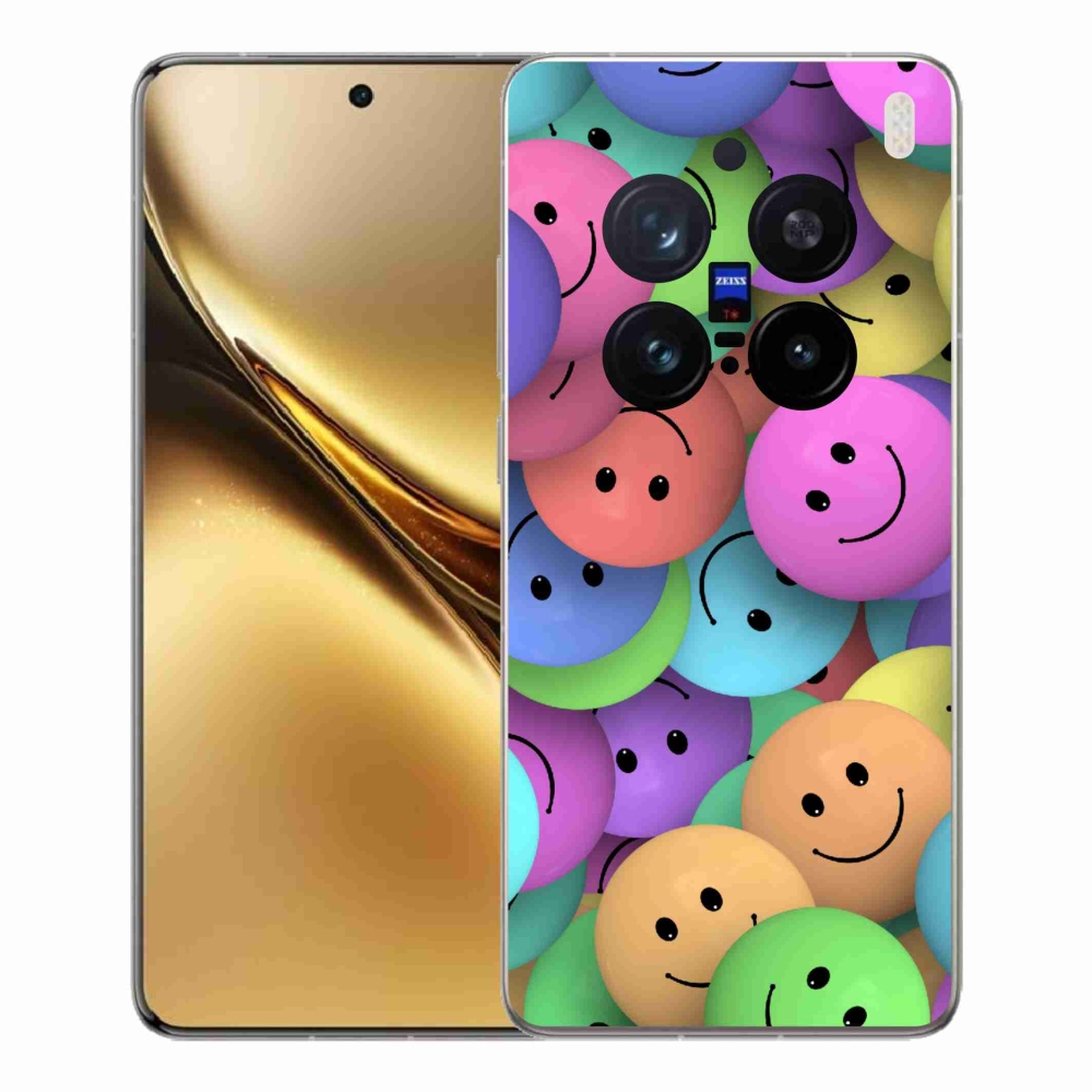Zselés borítás mmCase a Vivo X200 Pro 5G készülékhez - színes smiley-k