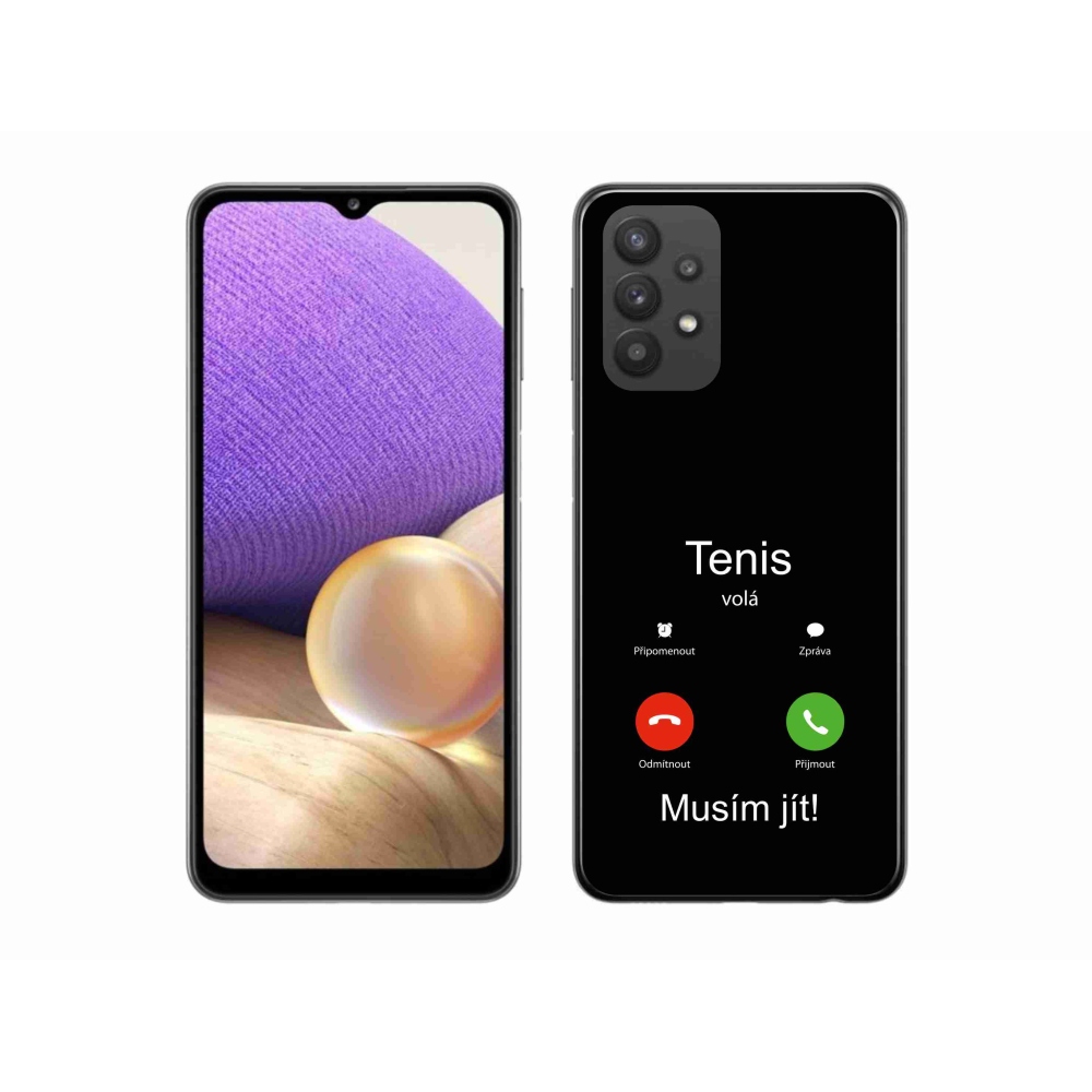 Gél borító mmCase Samsung Galaxy A32 5G - teniszhívások fekete háttérrel