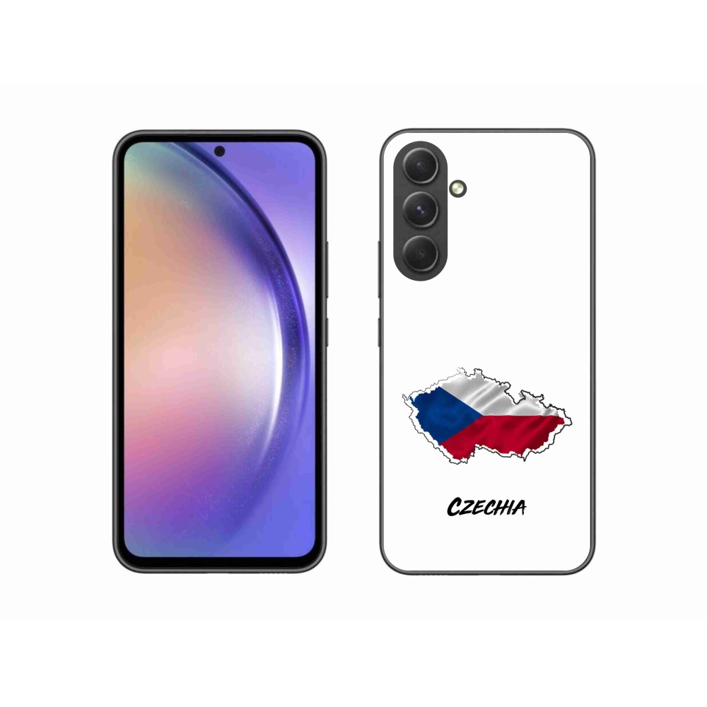 Gél védőhuzat mmCase Samsung Galaxy A54 5G - Csehország fehér háttérrel
