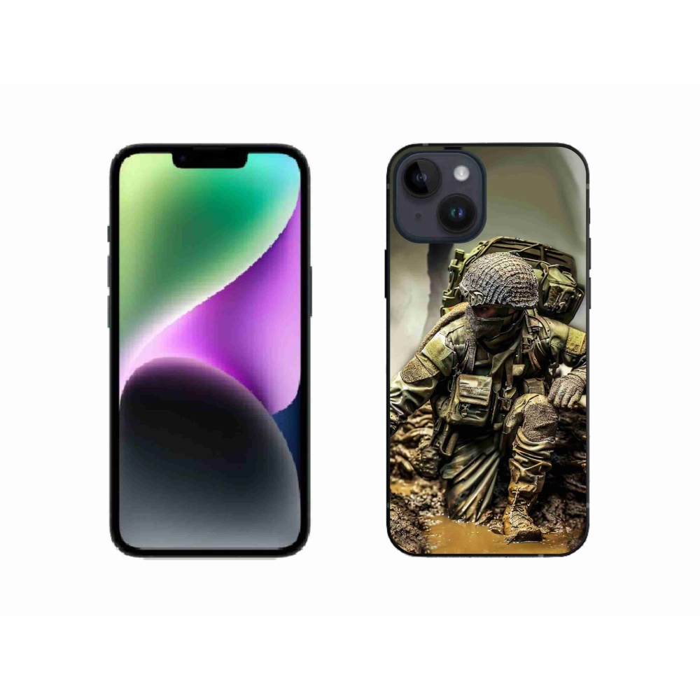 Zselés borítás mmCase iPhone 14 készülékhez - katona