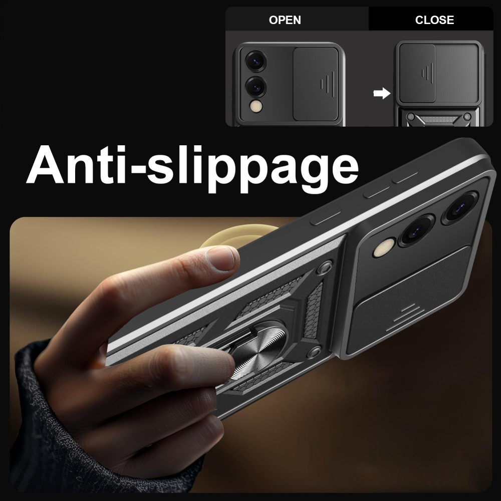 Csúszásálló borítás Samsung Galaxy S25 Edge készülékhez - fekete