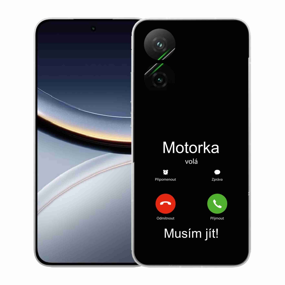 Gél borítás mmCase a Xiaomi Poco F7 5G-hez - motoros hívások fekete háttérrel