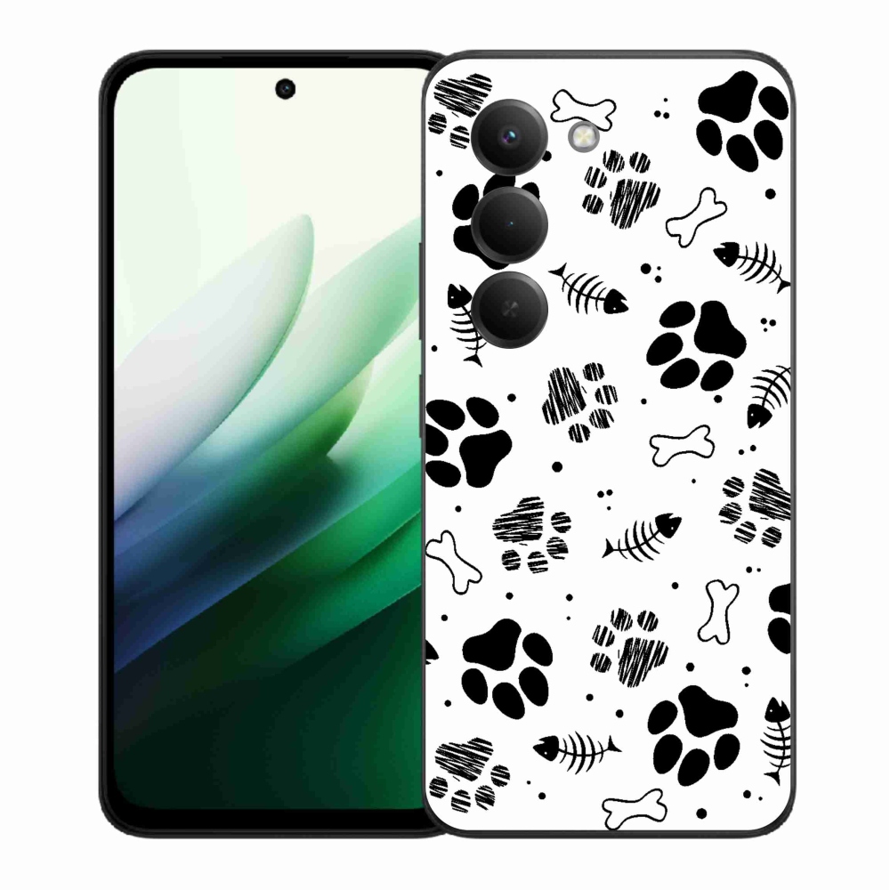 Gél borítás mmCase a Xiaomi Redmi 15 5G-hez - kutyamancsok 1