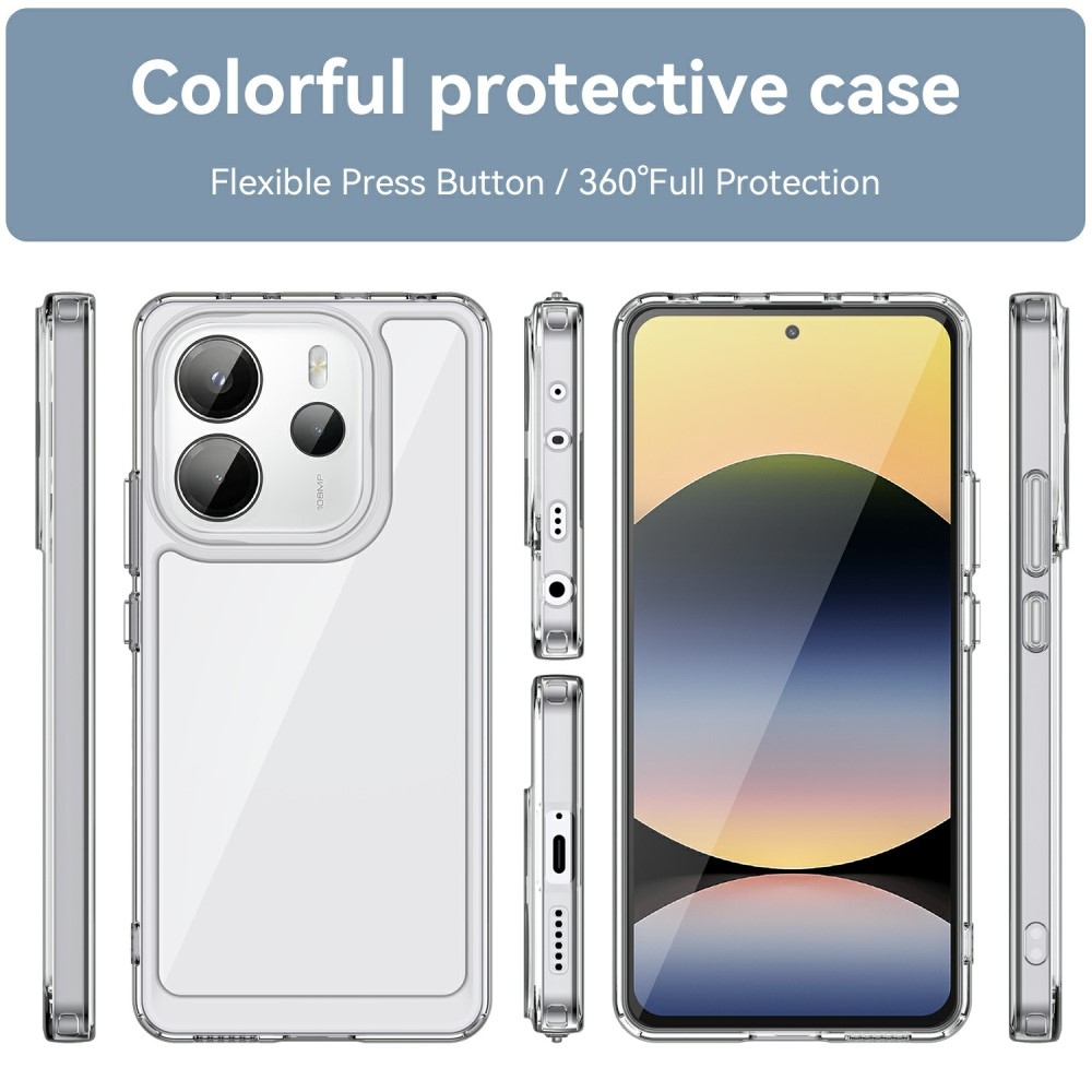 Gél tok kemény hátlappal Xiaomi Redmi Note 14-hez - szürke