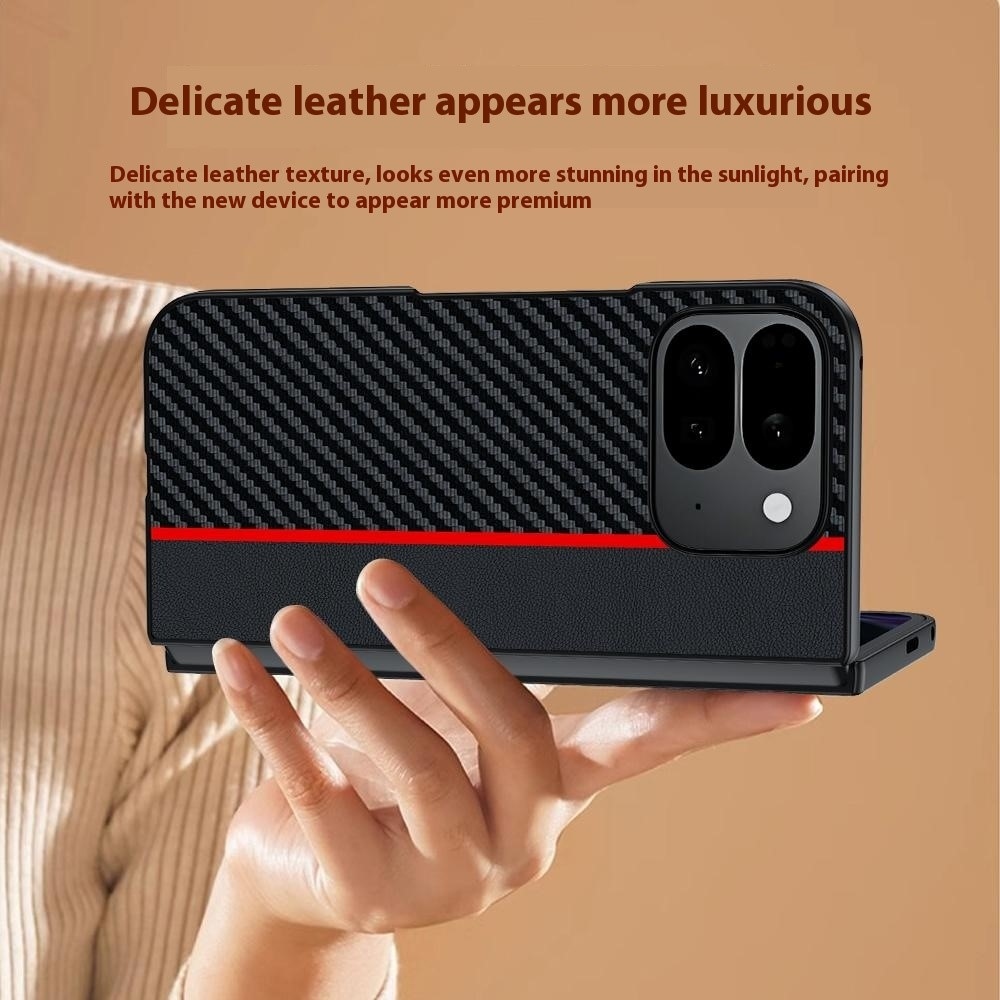 Carbone műanyag borítás Google Pixel 10 Pro Foldhoz - piros