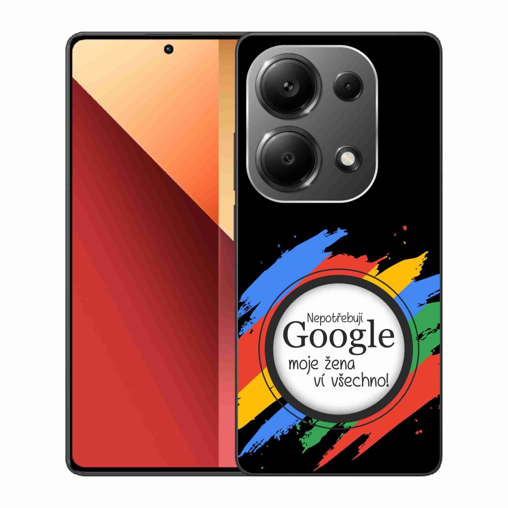 Gél borítás mmCase a Xiaomi Redmi Note 13 Pro 4G/Poco M6 Pro - a nő mindent tud fekete háttérrel