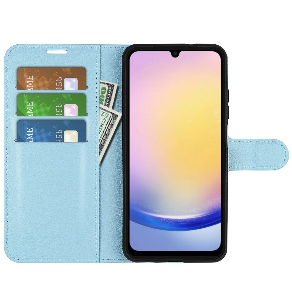 Litchi könyv tok Samsung Galaxy A26 5G - kék
