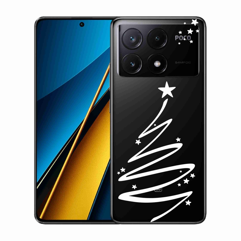 Gél borítás mmCase a Xiaomi Poco X6 Pro 5G számára - fehér fa átlátszó háttéren