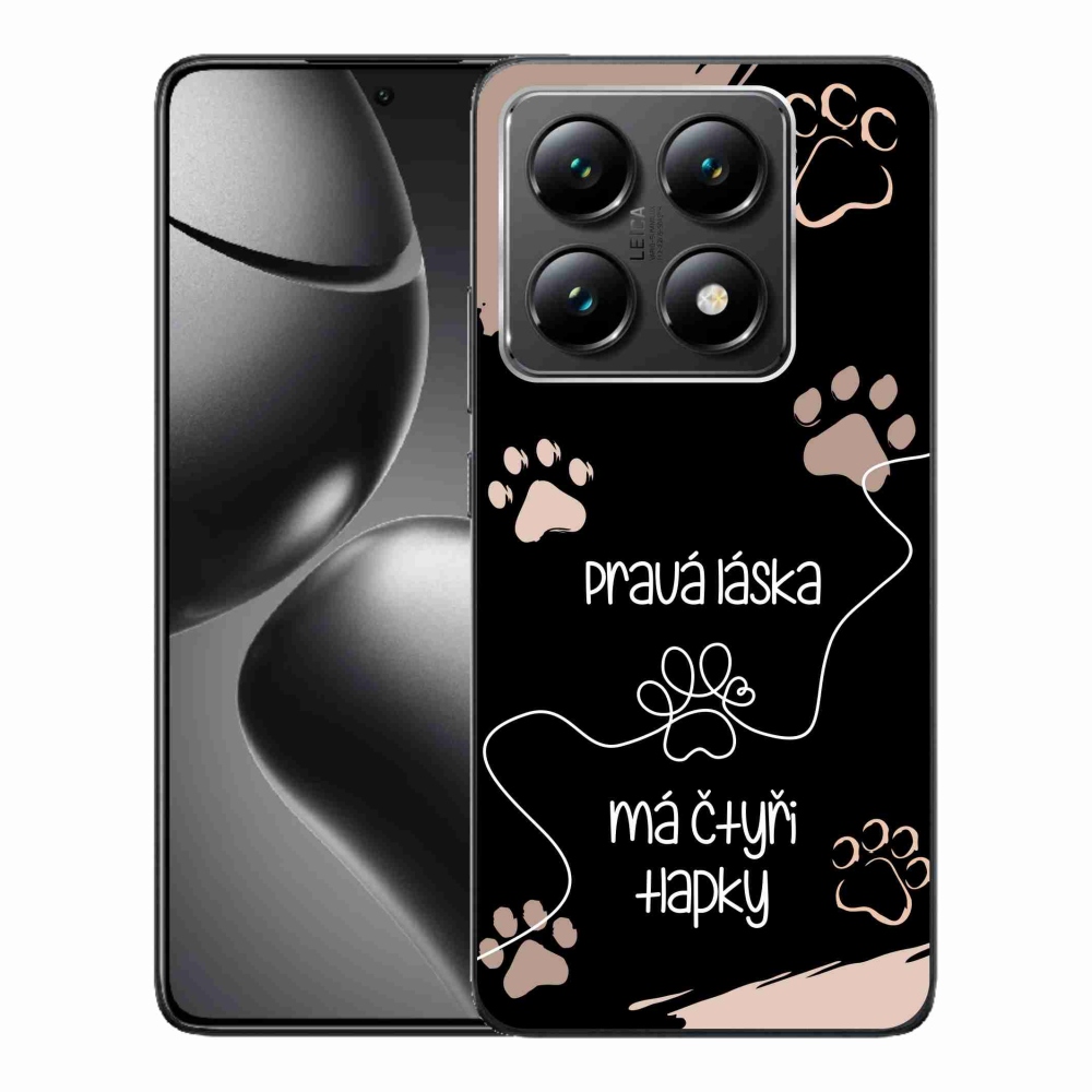 Gél borítás mmCase a Xiaomi 14T-hez - kutya motívum 1 fekete háttér